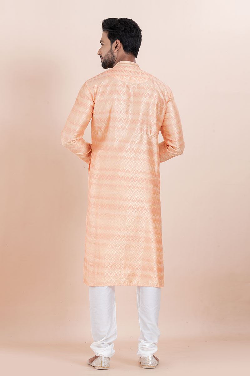 Exuberant Pink Designer Men’s Kurta for Engagement, Reception, Festivals, Sangeet, and Party