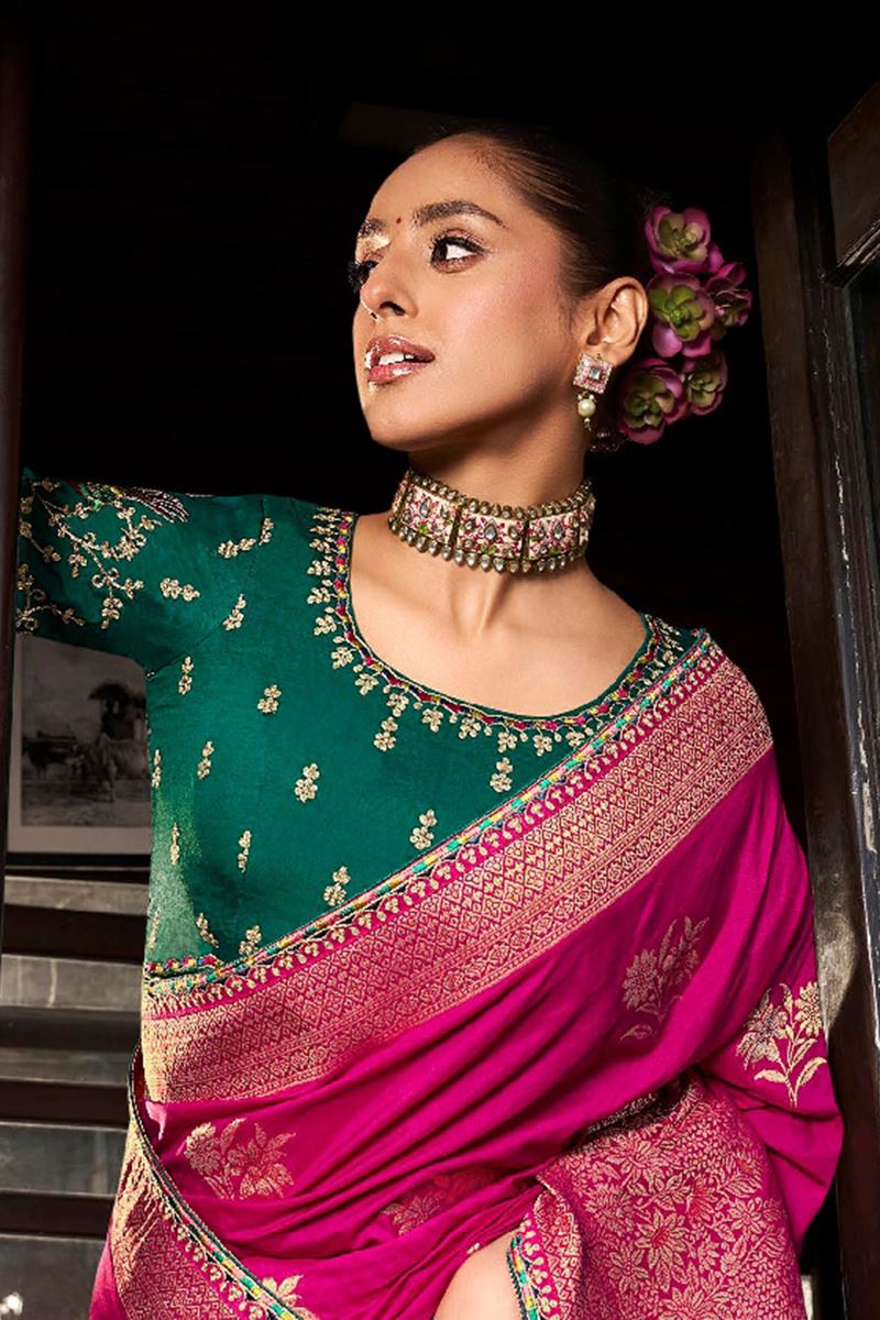 Mesmerizing Soft Dola Viscose Silk Designer Saree for Wedding, Reception, Festivals, Sangeet, and Parties