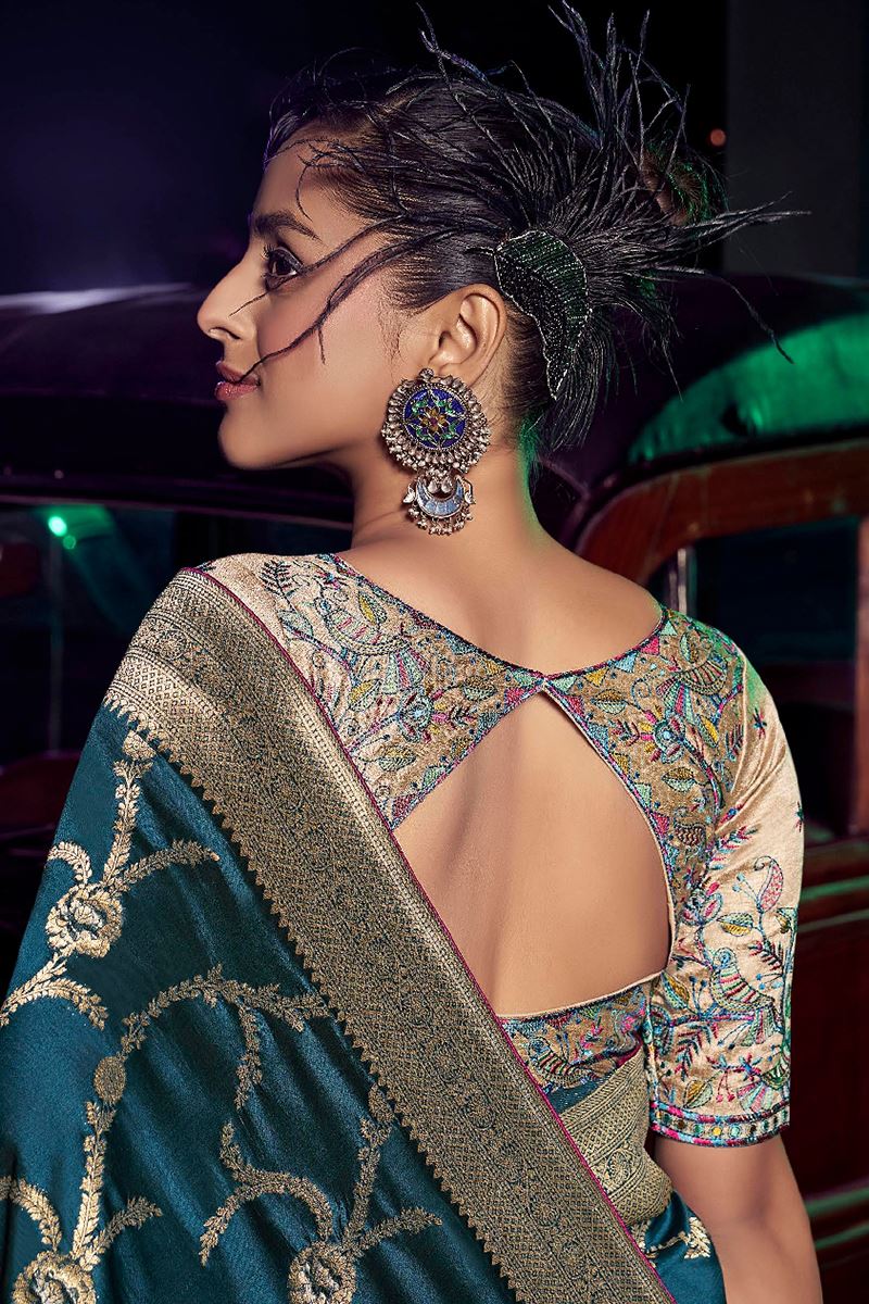 Fascinating Pure Silk Designer Saree for Wedding and Reception