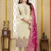 Charming Off-White Designer Straight Cut Suit for Wedding, Reception, Festivals, Sangeet, and Parties