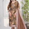Flawless Brown Designer Straight Cut Suit for Wedding, Reception, Festivals, Sangeet, and Parties