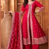 Captivating Pink Silk Designer Anarkali Suit for Wedding, Reception, Festivals, Sangeet, and Parties