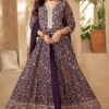 Fascinating Purple Georgette Designer Anarkali Suit for Wedding, Reception, Festivals, Sangeet, and Parties