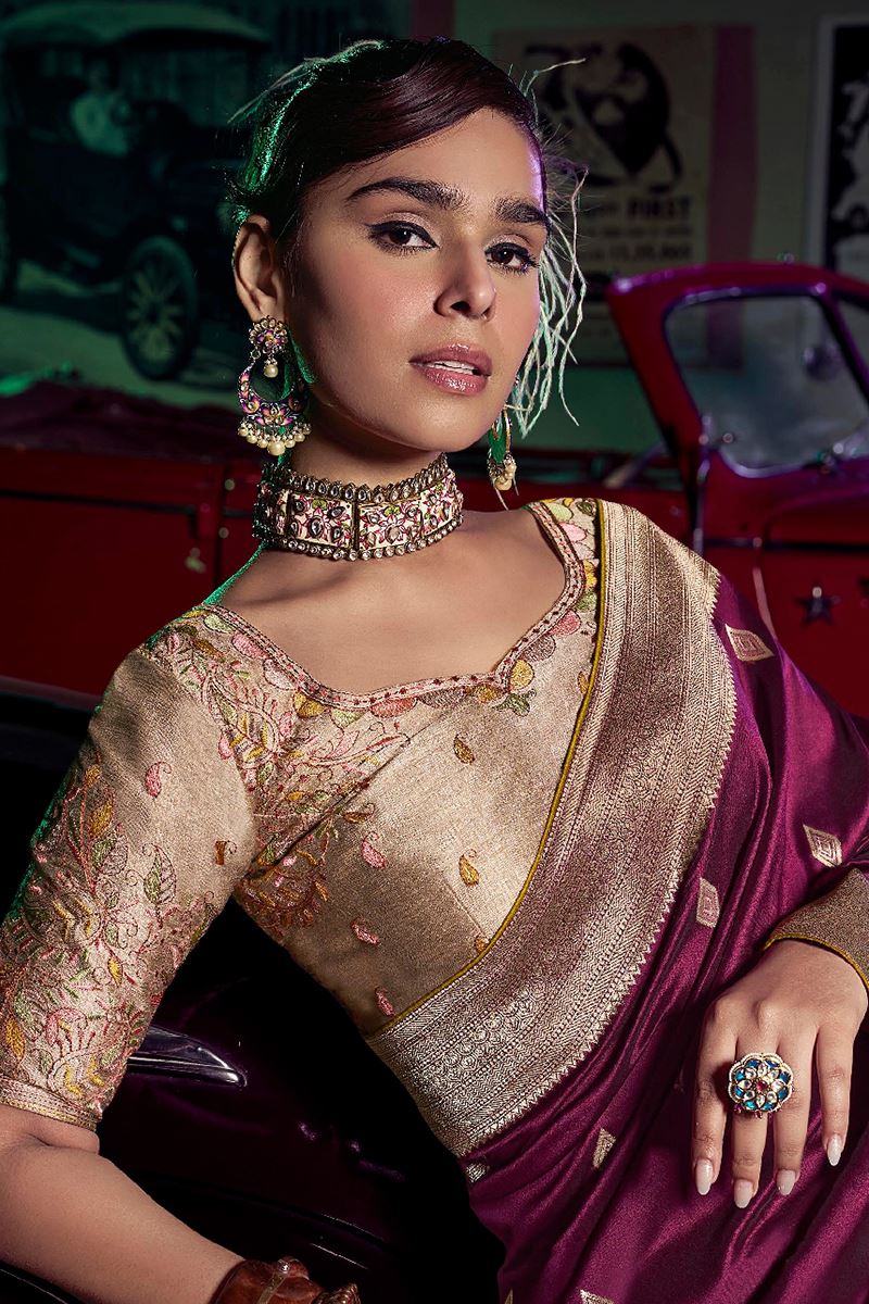 Flamboyant Art Silk Designer Saree for Wedding and Reception