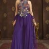 Surreal Navy Blue Designer Palazzo Suit for Engagement, Reception, Festivals, Sangeet, and Parties