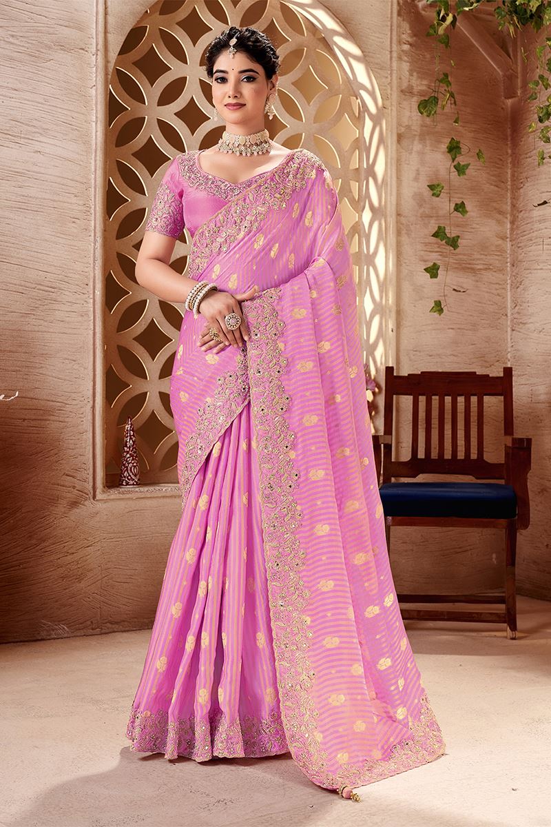 Enticing Designer Saree for Engagement, Wedding, Reception, Festivals, Sangeet, and Parties