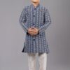 Artistic Navy Blue Designer Kid’s Kurta Pajama for Engagement, Reception, Festivals, Sangeet, and Parties
