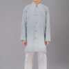 Majestic Mint Green Designer Kid’s Kurta Pajama for Engagement, Reception, Festivals, Sangeet, and Parties