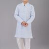 Captivating Sky Blue Designer Kid’s Kurta Pajama for Engagement, Reception, Festivals, Sangeet, and Parties