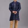 Fashionable Royal Blue Designer Kid’s Kurta Pajama for Wedding, Reception, Festivals, Sangeet, and Parties