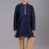Majestic Navy Blue Designer Kid’s Kurta Pajama for Wedding, Reception, Festivals, Sangeet, and Parties