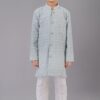 Marvelous Grey Designer Kid’s Kurta Pajama for Engagement, Reception, Festivals, Sangeet, and Parties