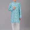 Classy Sea Green Designer Kid’s Kurta Pajama for Engagement, Festivals, Sangeet, and Parties