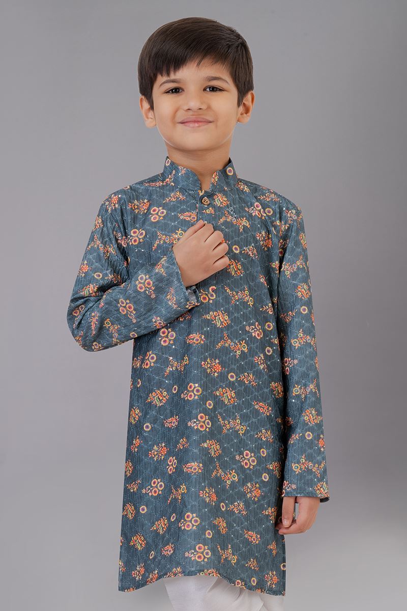 Enticing Designer Kid’s Kurta Pajama for Engagement, Festivals, Sangeet, and Parties