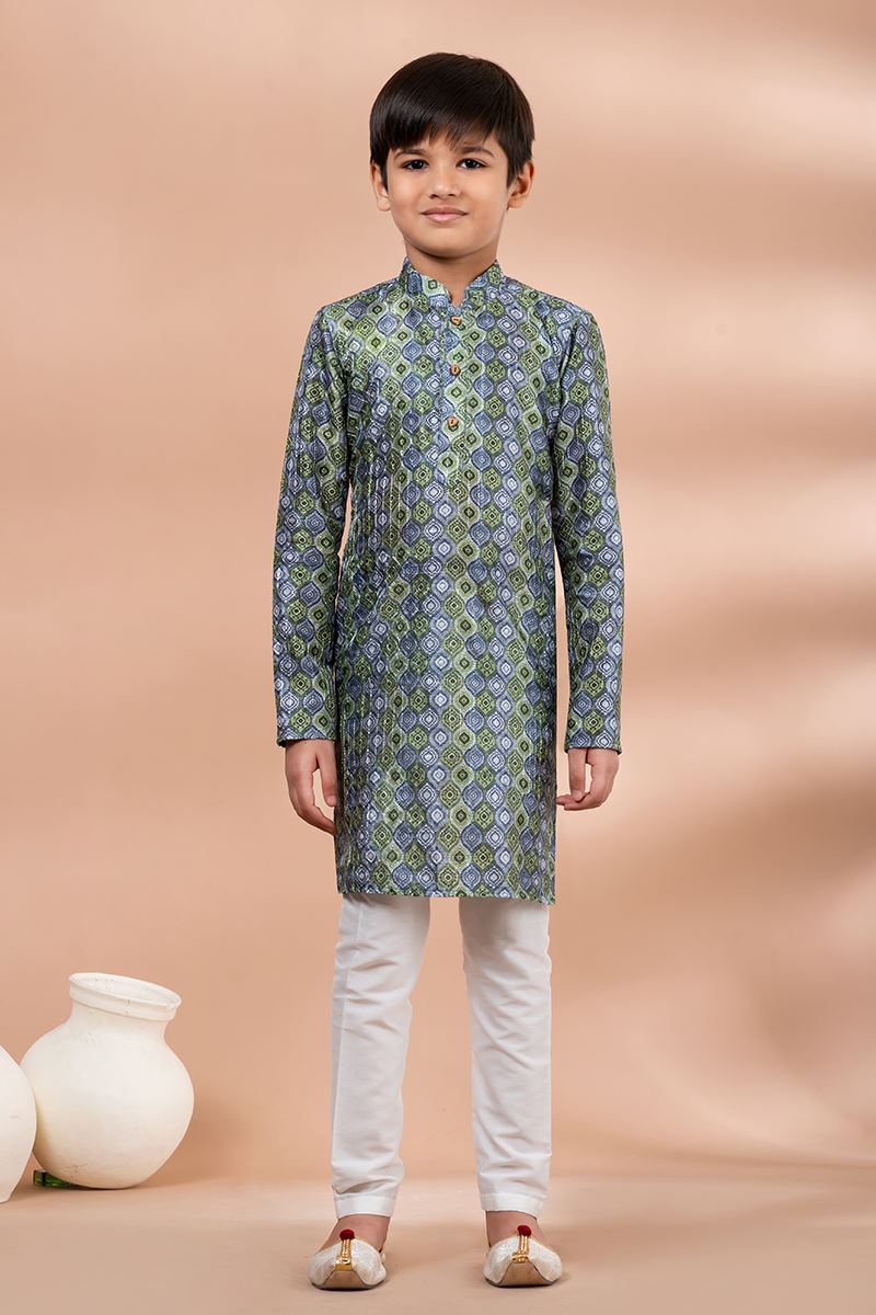 Enticing Designer Kid’s Kurta Pajama for Engagement, Festivals, Sangeet, and Parties