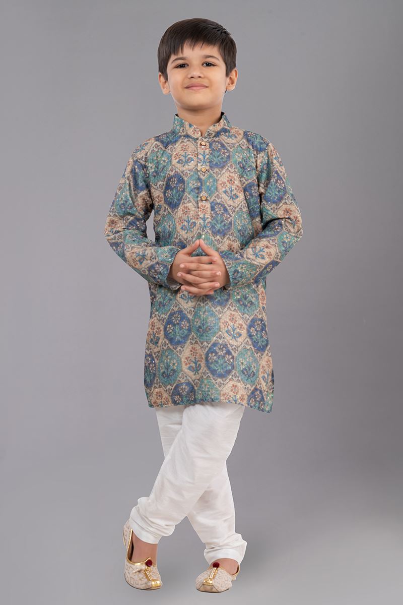 Majestic Designer Kid’s Kurta Pajama for Engagement, Festivals, Sangeet, and Parties