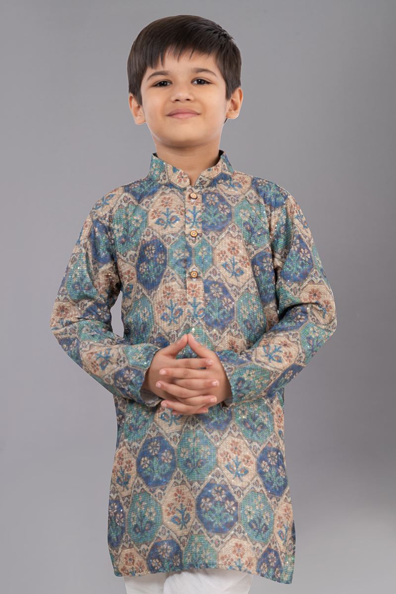 Majestic Designer Kid’s Kurta Pajama for Engagement, Festivals, Sangeet, and Parties