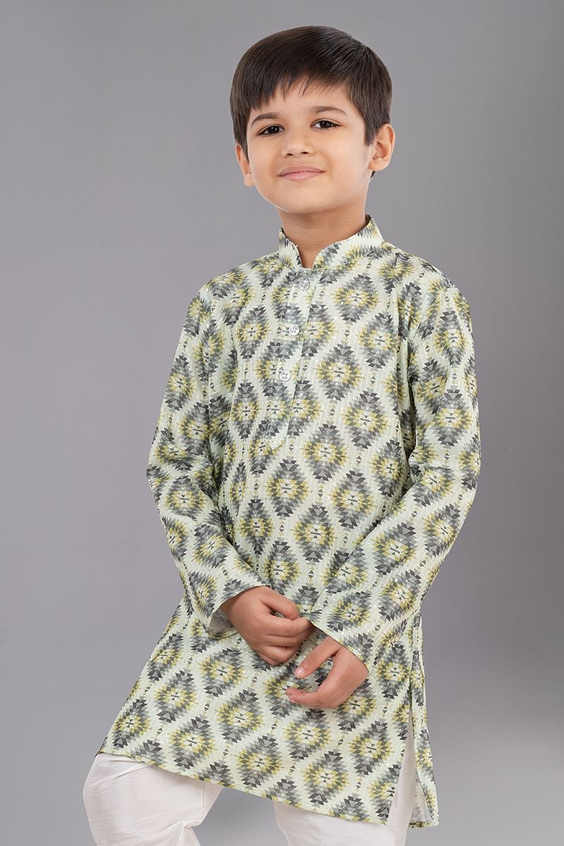 Delightful Designer Kid’s Kurta Pajama for Engagement, Festivals, Sangeet, and Parties