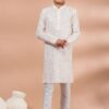 Charming White Designer Kid’s Kurta Pajama for Festivals, Sangeet, and Parties