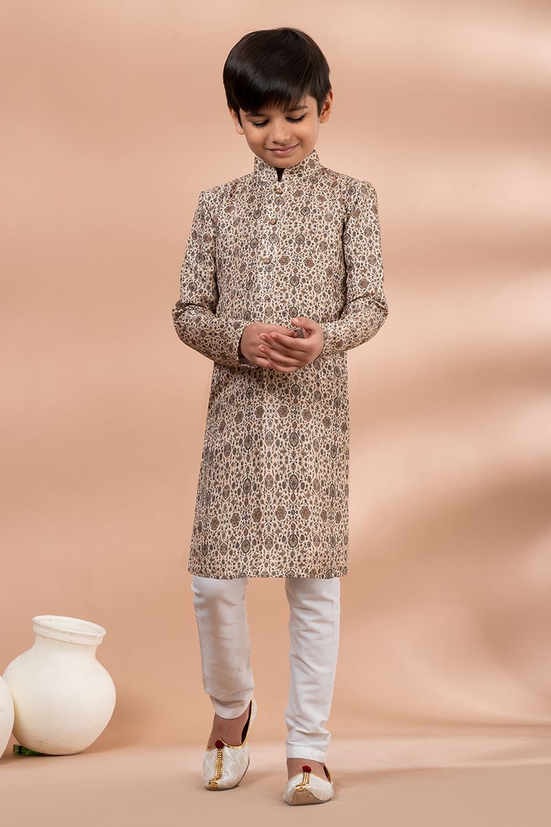Vibrant Designer Kid’s Kurta Pajama for Engagement, Festivals, Sangeet, and Parties
