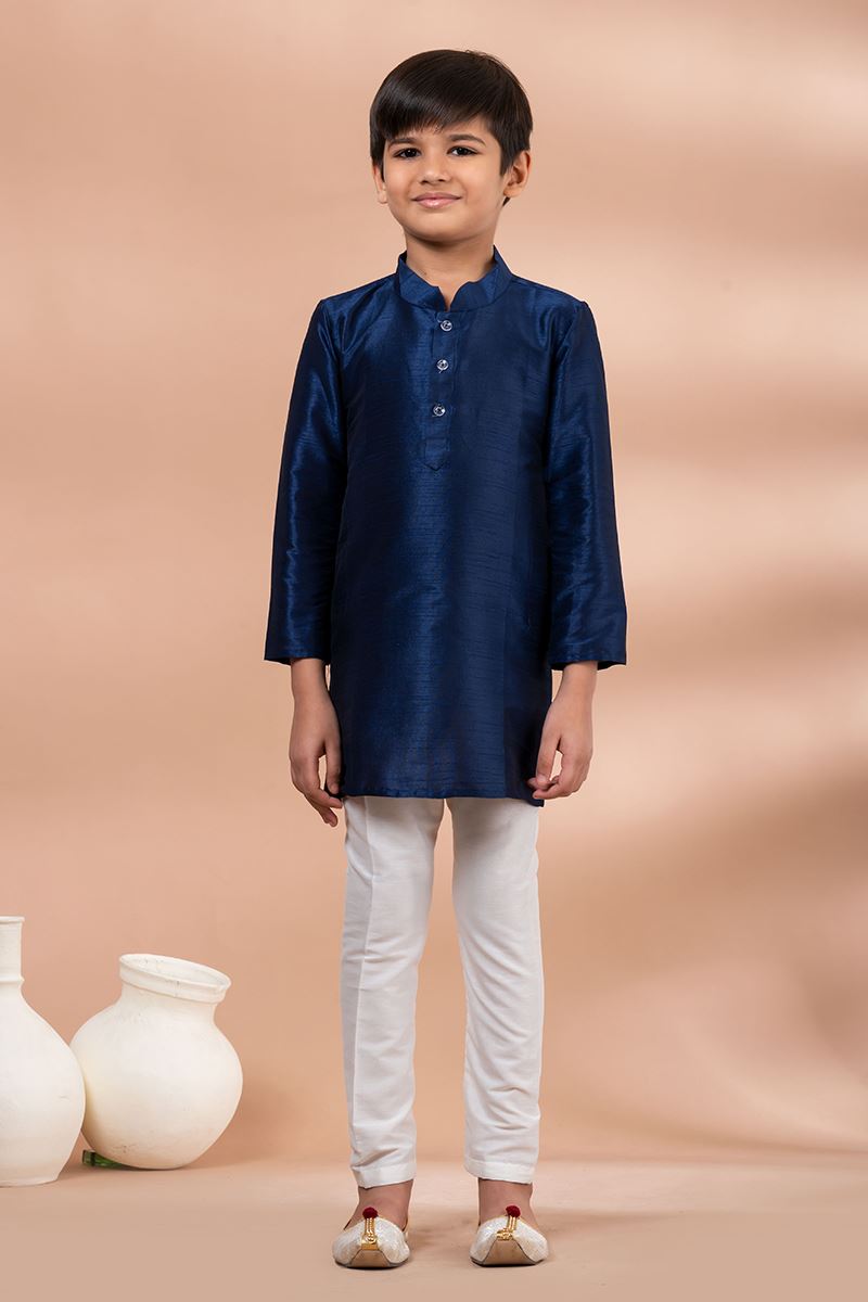Majestic Blue Designer Kid’s Kurta Pajama for Engagement, Wedding, Reception, Festivals, Sangeet, and Parties