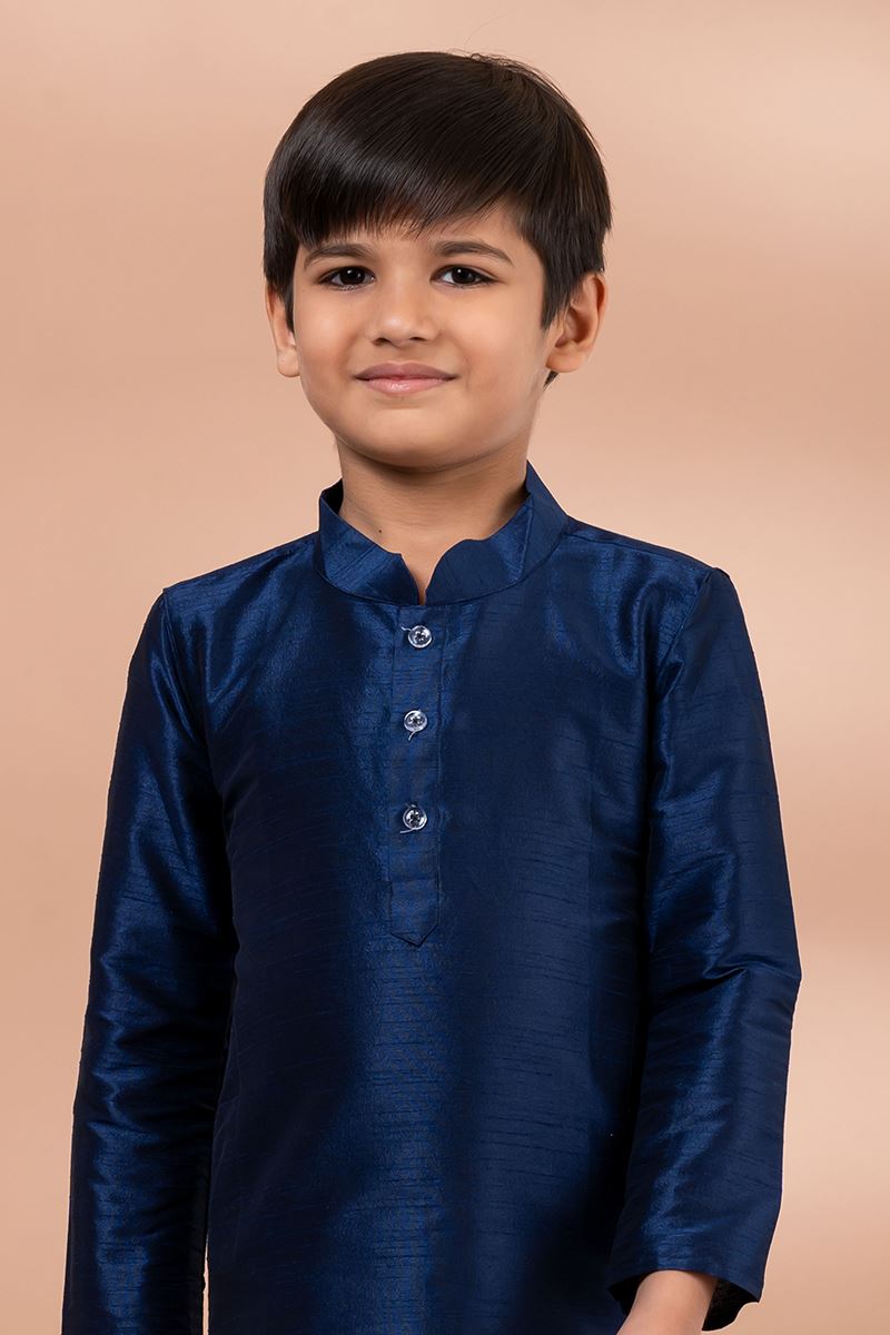 Majestic Blue Designer Kid’s Kurta Pajama for Engagement, Wedding, Reception, Festivals, Sangeet, and Parties