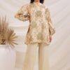 Outstanding Beige Designer Co-Ord Set for Festivals, Sangeet, and Parties