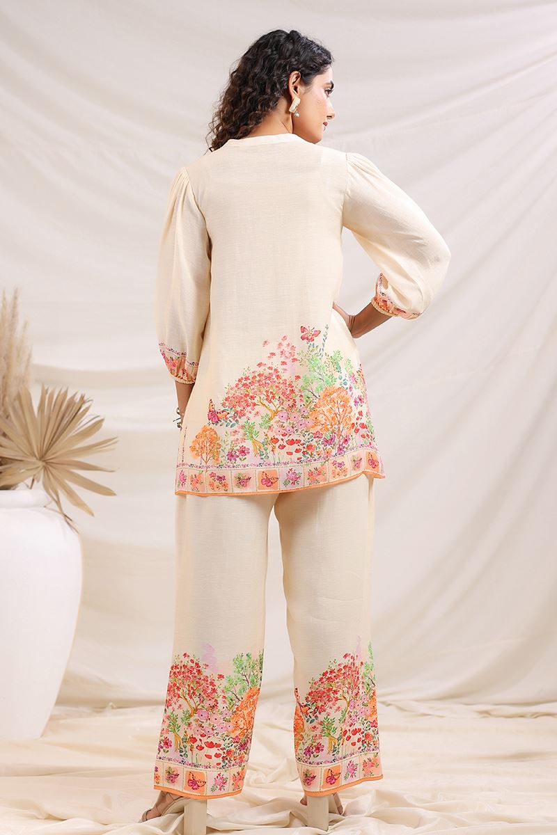 Fascinating Off-White Designer Co-Ord Set for Festivals, Sangeet, and Parties