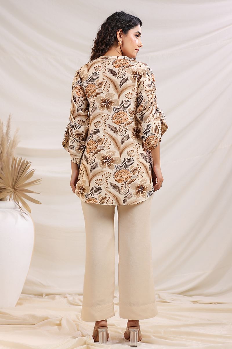 Dazzling Cream Designer Co-Ord Set for Festivals, Sangeet, and Parties