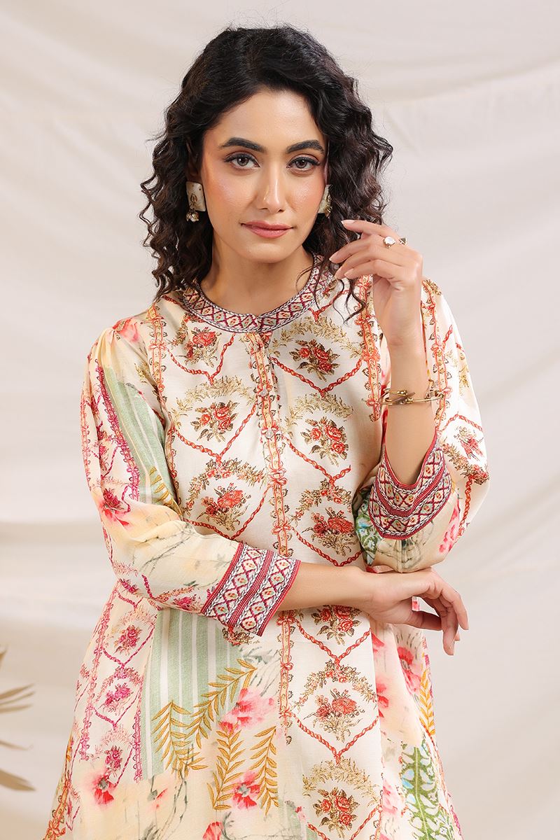 Striking Cream Designer Co-Ord Set for Festivals, Sangeet, and Parties