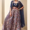 Ethnic Navy Blue Designer Sharara Suit for Engagement, Reception, Festivals, Sangeet, and Parties