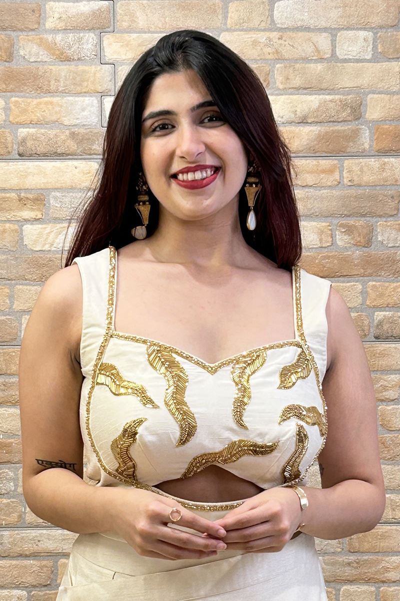 Alluring Off-White Designer Jumpsuit for Sangeet and Parties