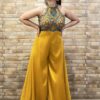Charismatic Mustard Designer Indo-Western Jumpsuit for Haldi, Sangeet, and Parties
