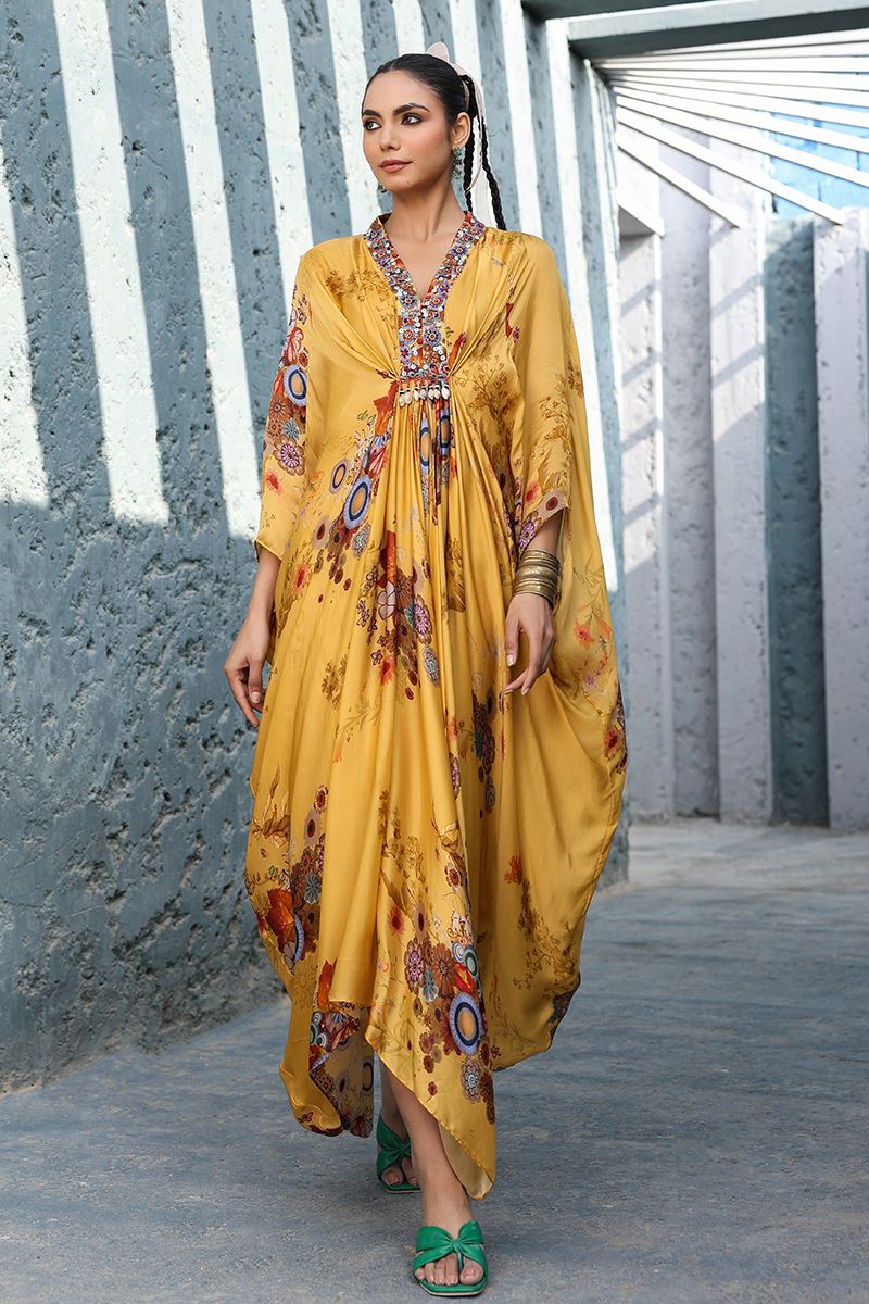 Splendid Yellow Designer Indo-Western Outfit for Haldi, Sangeet, and Parties