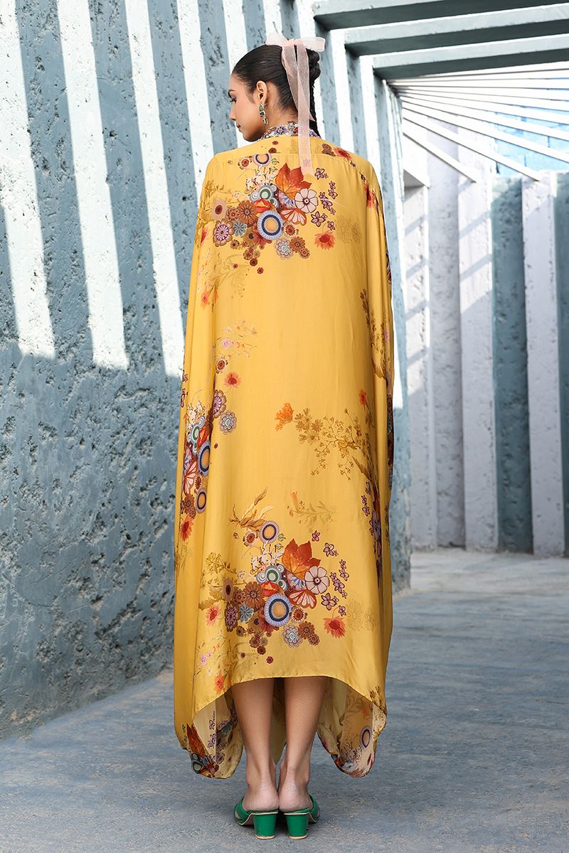 Splendid Yellow Designer Indo-Western Outfit for Haldi, Sangeet, and Parties