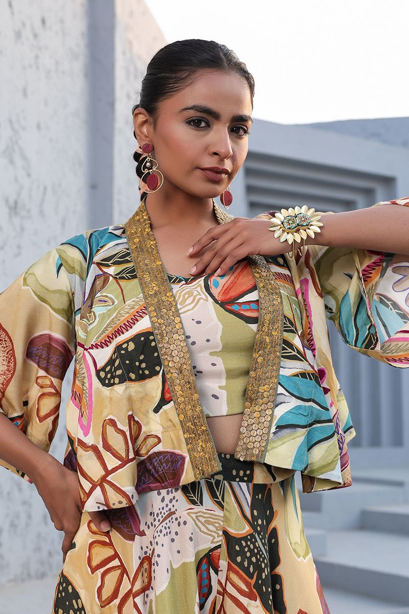 Amazing Multi Designer Palazzo Suit for Festivals, Sangeet, and Parties