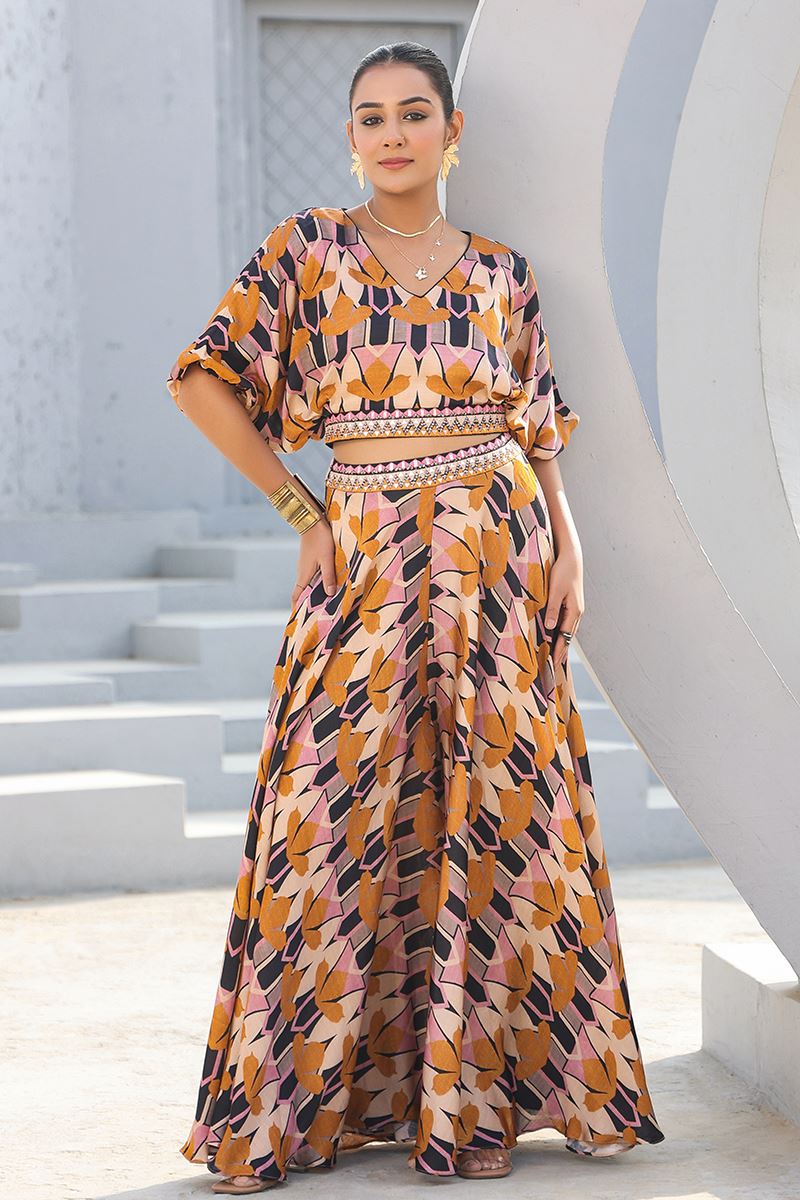 Pretty Multi Designer Palazzo Suit for Festivals, Sangeet, and Parties