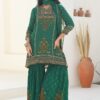 Heavenly Green Designer Gharara Suit for Mehendi, Wedding, Reception, Festivals, Sangeet, and Parties