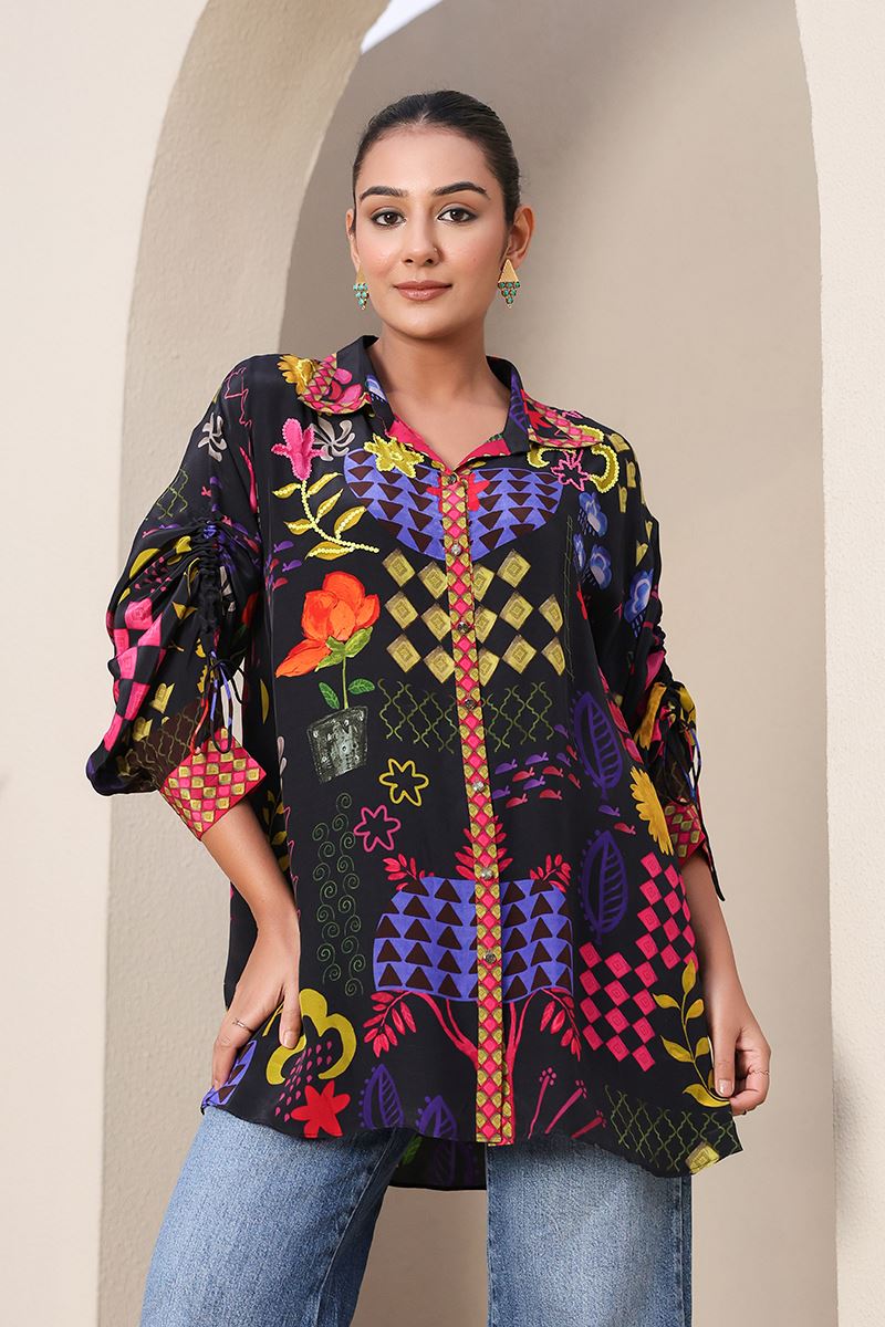 Lovely Black Designer Kurtis for Hangouts, Sangeet, and Parties