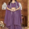 Ethnic Lavender Designer Indo-Western Outfit for Engagement, Reception, Festivals, Sangeet, and Parties