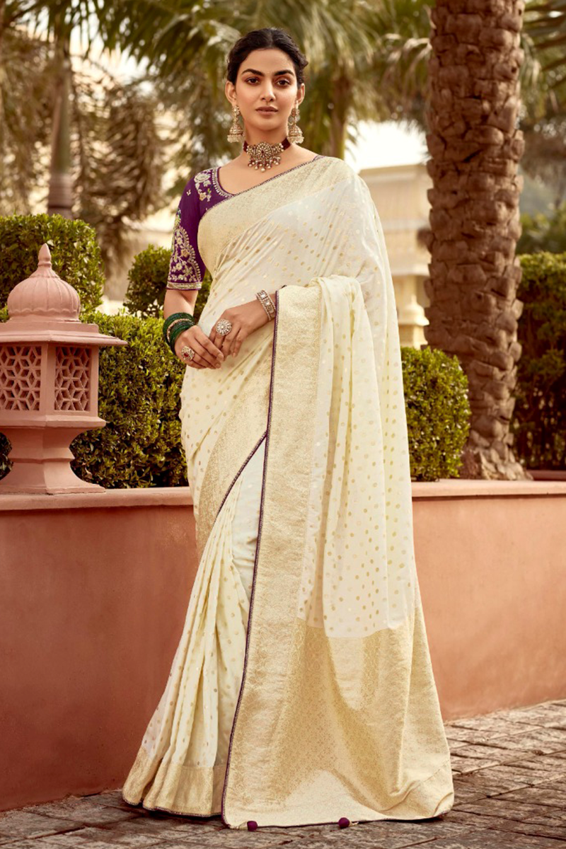 Impressive Dola Silk Designer Saree for Engagement, Reception, Festivals, Sangeet, and Parties