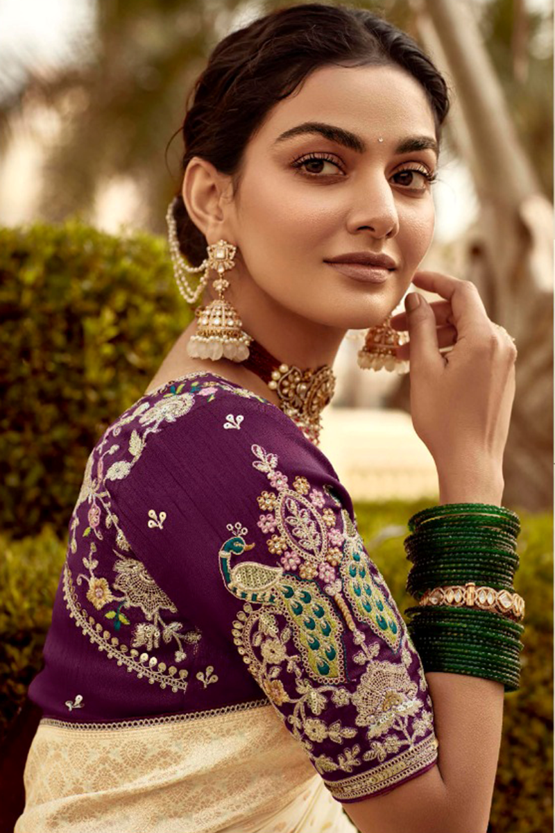 Impressive Dola Silk Designer Saree for Engagement, Reception, Festivals, Sangeet, and Parties