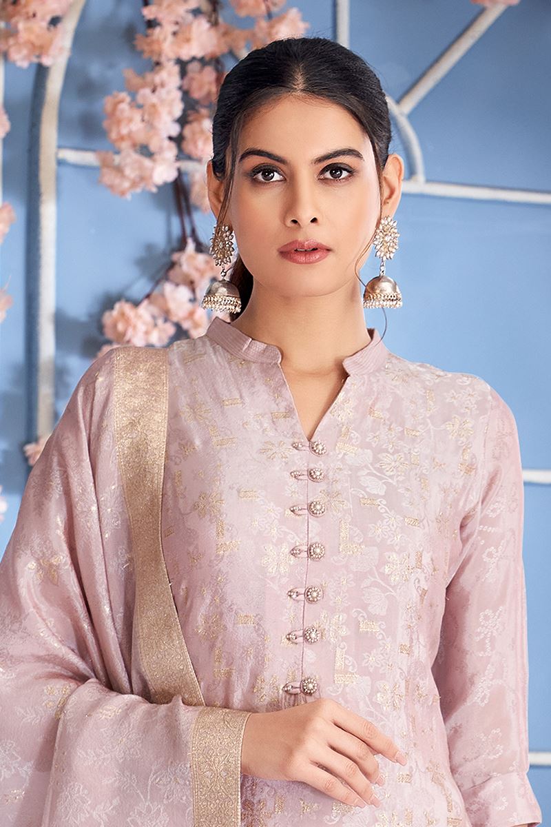 Divine Mauve Designer Straight Cut Suit for Engagement, Reception, Festivals, Sangeet, and Parties