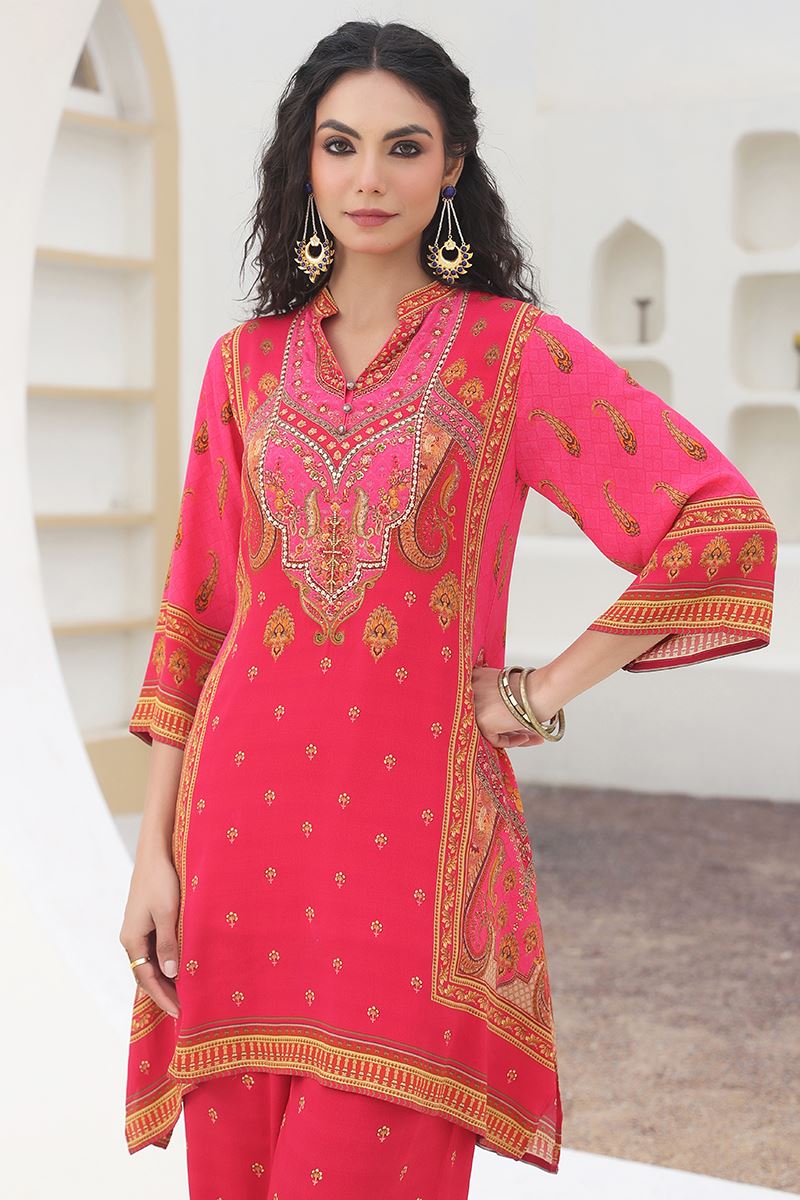 Breathtaking Pink Designer Kurtis for Hangouts, Sangeet, and Parties