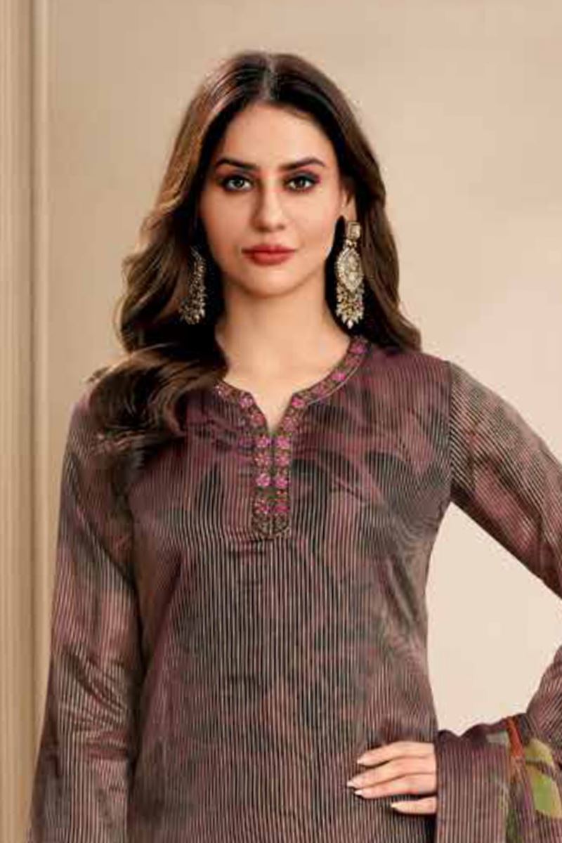 Smashing Brown Designer Straight Cut Suit for Festivals, Sangeet, and Parties