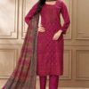 Aesthetic Dark Pink Designer Straight Cut Suit for Festivals, Sangeet, and Parties