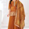 Captivating Mustard Designer Sharara Suit for Haldi, Wedding, Reception, Festivals, Sangeet, and Parties