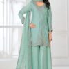 Outstanding Turquoise Blue Designer Sharara Suit for Engagement, Reception, Festivals, Sangeet, and Parties