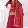 Mesmerizing Red Designer Sharara Suit for Wedding, Reception, Festivals, Sangeet, and Parties