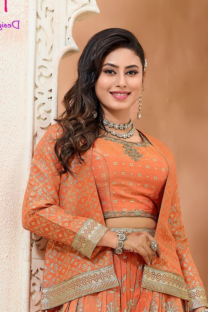 Dazzling Orange Designer Palazzo Suit for Engagement, Reception, Festivals, Sangeet, and Parties